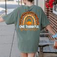 One Thankful Science Teacher Rainbow Boho Fall Thanksgiving Women's Comfort Colors T-Shirt Back Print Moss One Thankful Science Teacher Rainbow Boho Fall Thanksgiving Women's Comfort Colors T-Shirt Back Print Moss