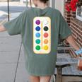Paint Palette ArtSet Halloween Costume For Teachers Students For Men Women Kids Women's Comfort Colors T-Shirt Back Print Moss