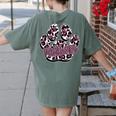 Panthers Paw Print Leopard Maroon Panther Pride Teacher Women's Comfort Colors T-Shirt Back Print Moss Panthers Paw Print Leopard Maroon Panther Pride Teacher Women's Comfort Colors T-Shirt Back Print Moss