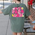 In My Para Era Teacher Back To School First Day Of School Women's Comfort Colors T-Shirt Back Print Moss