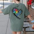 Para Heart Teacher Paraprofessional Paraeducator Men Women Women's Comfort Colors T-Shirt Back Print Moss Para Heart Teacher Paraprofessional Paraeducator Men Women Women's Comfort Colors T-Shirt Back Print Moss