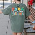 Para Paraprofessional Dream Crew Team Back To School Teacher Women's Comfort Colors T-Shirt Back Print Moss Para Paraprofessional Dream Crew Team Back To School Teacher Women's Comfort Colors T-Shirt Back Print Moss