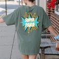 Para Shirt Super Para Paraprofessional Teacher Women's Comfort Colors T-Shirt Back Print Moss