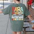 Paraeducator Paraprofessional SPED Teacher Women's Comfort Colors T-Shirt Back Print Moss Paraeducator Paraprofessional SPED Teacher Women's Comfort Colors T-Shirt Back Print Moss