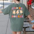 Pas De BOO-Rée Ballet Ghost Dancer Dance Teacher Halloween Women's Comfort Colors T-Shirt Back Print Moss Pas De BOO-Rée Ballet Ghost Dancer Dance Teacher Halloween Women's Comfort Colors T-Shirt Back Print Moss