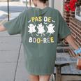 Pas De BOO-Rée Ghost Ballet Dancer Halloween Dance Teacher Women's Comfort Colors T-Shirt Back Print Moss Pas De BOO-Rée Ghost Ballet Dancer Halloween Dance Teacher Women's Comfort Colors T-Shirt Back Print Moss