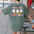 Pas De Boo-Ree Teachers Halloween Costume Ballet Dancers Women's Comfort Colors T-Shirt Back Print Moss Pas De Boo-Ree Teachers Halloween Costume Ballet Dancers Women's Comfort Colors T-Shirt Back Print Moss