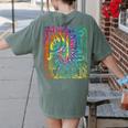 PE Teacher Phys Ed Tie Dye Physical Education Appreciation Women's Comfort Colors T-Shirt Back Print Moss