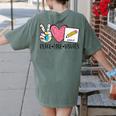 Peace Love Visuals Special Education Teacher Dream Team Women's Comfort Colors T-Shirt Back Print Moss Peace Love Visuals Special Education Teacher Dream Team Women's Comfort Colors T-Shirt Back Print Moss