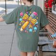 Pencil Leopard Coquette Bow Teacher Life Back To School Women's Comfort Colors T-Shirt Back Print Moss Pencil Leopard Coquette Bow Teacher Life Back To School Women's Comfort Colors T-Shirt Back Print Moss