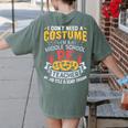 Physical Education School PE Teacher Halloween Costume Men Women Women's Comfort Colors T-Shirt Back Print Moss