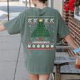 Pi Tree Christmas Math Teacher Ugly Sweater Men Women Kids Women's Comfort Colors T-Shirt Back Print Moss Pi Tree Christmas Math Teacher Ugly Sweater Men Women Kids Women's Comfort Colors T-Shirt Back Print Moss