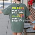 Pilates Instructor Teacher Watercolor Pilates Don't Fart Men Women Kids Women's Comfort Colors T-Shirt Back Print Moss Pilates Instructor Teacher Watercolor Pilates Don't Fart Men Women Kids Women's Comfort Colors T-Shirt Back Print Moss