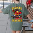 Pirate Pre-K Teacher Preschool Halloween Women's Comfort Colors T-Shirt Back Print Moss Pirate Pre-K Teacher Preschool Halloween Women's Comfort Colors T-Shirt Back Print Moss