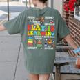 Play Is Learning Kindergarten Preschool Teacher Appreciation Women's Comfort Colors T-Shirt Back Print Moss Play Is Learning Kindergarten Preschool Teacher Appreciation Women's Comfort Colors T-Shirt Back Print Moss