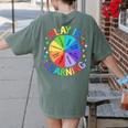Play Is Learning Teacher Kindergarten For Men Women Kids Women's Comfort Colors T-Shirt Back Print Moss Play Is Learning Teacher Kindergarten For Men Women Kids Women's Comfort Colors T-Shirt Back Print Moss