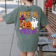 Pre-K Boo Crew Teacher Student Halloween Costume Women's Comfort Colors T-Shirt Back Print Moss Pre-K Boo Crew Teacher Student Halloween Costume Women's Comfort Colors T-Shirt Back Print Moss