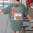 Pre-K Boo Crew Pre-K Teacher Student Kids Halloween Women's Comfort Colors T-Shirt Back Print Moss Pre-K Boo Crew Pre-K Teacher Student Kids Halloween Women's Comfort Colors T-Shirt Back Print Moss