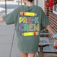 Pre-K Crew PreK Teachers Back To School Women's Comfort Colors T-Shirt Back Print Moss Pre-K Crew PreK Teachers Back To School Women's Comfort Colors T-Shirt Back Print Moss