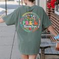 Pre-K Dream Team Back To School Teacher Flower Women's Comfort Colors T-Shirt Back Print Moss Pre-K Dream Team Back To School Teacher Flower Women's Comfort Colors T-Shirt Back Print Moss