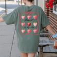 Pre K Is My Jam Teacher Team Crew Preschool Cute Strawberry Women's Comfort Colors T-Shirt Back Print Moss