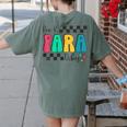 Pre-K Paraprofessional Teacher Back To School Vibes Women's Comfort Colors T-Shirt Back Print Moss Pre-K Paraprofessional Teacher Back To School Vibes Women's Comfort Colors T-Shirt Back Print Moss