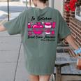 Pre-k Teacher In October We Wear Pink Breast Cancer Women's Comfort Colors T-Shirt Back Print Moss Pre-k Teacher In October We Wear Pink Breast Cancer Women's Comfort Colors T-Shirt Back Print Moss