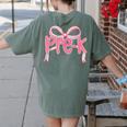 Preppy Pre k Back To School Pre-k Teachers Girls Cute Bow Women's Comfort Colors T-Shirt Back Print Moss Preppy Pre k Back To School Pre-k Teachers Girls Cute Bow Women's Comfort Colors T-Shirt Back Print Moss