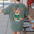 Preschool Crew Xmas Reindeer Teacher Student Christmas Women's Comfort Colors T-Shirt Back Print Moss Preschool Crew Xmas Reindeer Teacher Student Christmas Women's Comfort Colors T-Shirt Back Print Moss