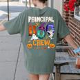 Principal Boo Crew Teacher Student Halloween Costume For Men Women Kids Women's Comfort Colors T-Shirt Back Print Moss Principal Boo Crew Teacher Student Halloween Costume For Men Women Kids Women's Comfort Colors T-Shirt Back Print Moss