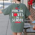 This Principal Loves Her School Teacher Appreciation Women's Comfort Colors T-Shirt Back Print Moss