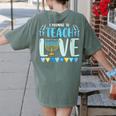 I Promise To Teach Love Hanukkah Chanukah Jewish Teacher Women's Comfort Colors T-Shirt Back Print Moss I Promise To Teach Love Hanukkah Chanukah Jewish Teacher Women's Comfort Colors T-Shirt Back Print Moss