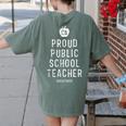Proud Public School Teacher Red For Ed California Men Women Kids Women's Comfort Colors T-Shirt Back Print Moss Proud Public School Teacher Red For Ed California Men Women Kids Women's Comfort Colors T-Shirt Back Print Moss