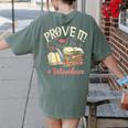 Prove It Reading Teacher Text Evidence Book Lover Student Women's Comfort Colors T-Shirt Back Print Moss