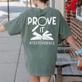 Prove It Text Evidences Reading Teacher First Day Of School Women's Comfort Colors T-Shirt Back Print Moss