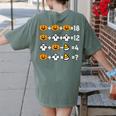 Pumpkin Ghost Equation Math Teacher Halloween Costume Women's Comfort Colors T-Shirt Back Print Moss Pumpkin Ghost Equation Math Teacher Halloween Costume Women's Comfort Colors T-Shirt Back Print Moss