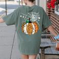Pumpkin Music Teacher Halloween Fall Music Notes Autumn Women's Comfort Colors T-Shirt Back Print Moss Pumpkin Music Teacher Halloween Fall Music Notes Autumn Women's Comfort Colors T-Shirt Back Print Moss