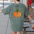 Pumpkin Pi Math Teacher Halloween Pumpkin Pi Women's Comfort Colors T-Shirt Back Print Moss Pumpkin Pi Math Teacher Halloween Pumpkin Pi Women's Comfort Colors T-Shirt Back Print Moss