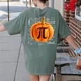 Pumpkin Pie Halloween Thanksgiving Math Teacher Pi Day Women's Comfort Colors T-Shirt Back Print Moss Pumpkin Pie Halloween Thanksgiving Math Teacher Pi Day Women's Comfort Colors T-Shirt Back Print Moss
