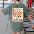Pumpkin Teacher Preppy Fall In Love With Learning Autumn Women's Comfort Colors T-Shirt Back Print Moss Pumpkin Teacher Preppy Fall In Love With Learning Autumn Women's Comfort Colors T-Shirt Back Print Moss