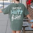 Put On A Happy Face Music Music Teacher Women's Comfort Colors T-Shirt Back Print Moss Put On A Happy Face Music Music Teacher Women's Comfort Colors T-Shirt Back Print Moss