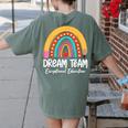 Rainbow Pencil Dream Exceptional Education Team SPED Teacher Women's Comfort Colors T-Shirt Back Print Moss