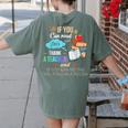 If You Can Read This Thank A Teacher Women's Comfort Colors T-Shirt Back Print Moss
