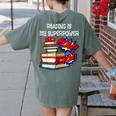 Reading Is My Super Power Superhero Best English Teacher Women's Comfort Colors T-Shirt Back Print Moss Reading Is My Super Power Superhero Best English Teacher Women's Comfort Colors T-Shirt Back Print Moss