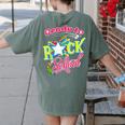 Ready To Rock School Shirt Students And Teachers Women's Comfort Colors T-Shirt Back Print Moss