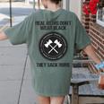 Real Goths Sack Rome History Teacher Women's Comfort Colors T-Shirt Back Print Moss