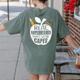 Real Superheroes Wear No Capes Teacher Design Teach Women's Comfort Colors T-Shirt Back Print Moss Real Superheroes Wear No Capes Teacher Design Teach Women's Comfort Colors T-Shirt Back Print Moss