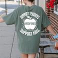 Red For Ed 2019 Support Teachers Support Kids Teacher Women's Comfort Colors T-Shirt Back Print Moss