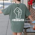 Red For Ed Teacher Fist North Carolina RedforEd Shirts Women's Comfort Colors T-Shirt Back Print Moss Red For Ed Teacher Fist North Carolina RedforEd Shirts Women's Comfort Colors T-Shirt Back Print Moss