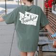 Red For Ed Washington Teacher T Shirts RedForEd Tee Shirt Women's Comfort Colors T-Shirt Back Print Moss